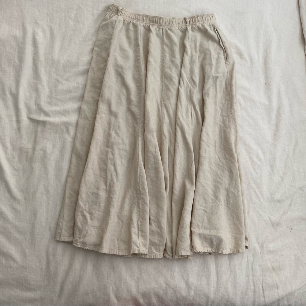 Beige Linen skirt Coldwater Creek